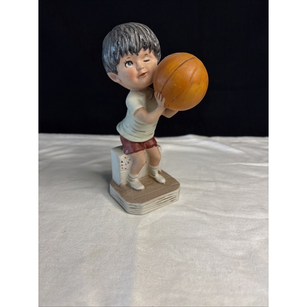 Moppets Gift World of Gorham Basketball Player Japan 1974. Some Marks On Ball.
